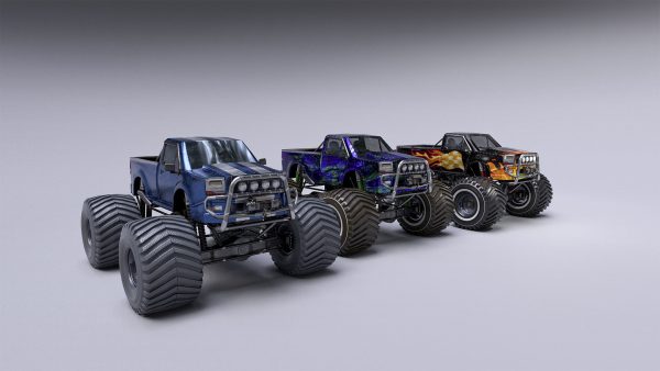 Monster Truck Full Rig Unity and Unreal Engine 4