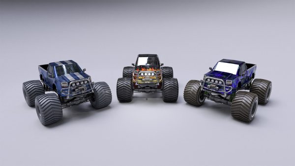 Monster Truck Full Rig Unity and Unreal Engine 4