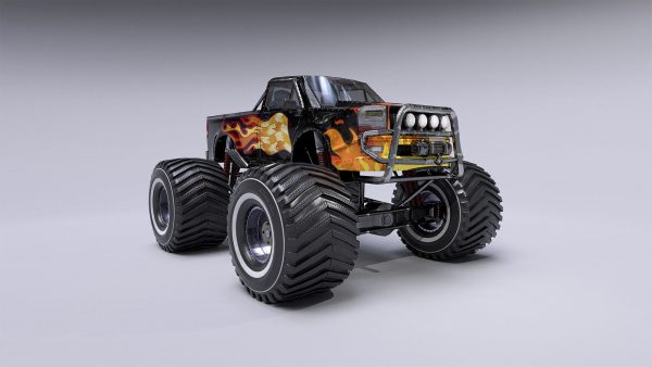 Monster Truck Full Rig Unity and Unreal Engine 4