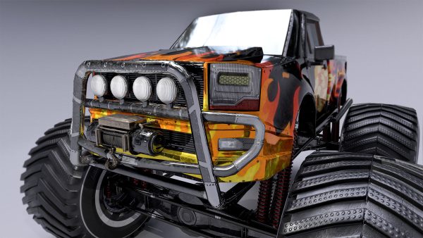 Monster Truck Full Rig Unity and Unreal Engine 4