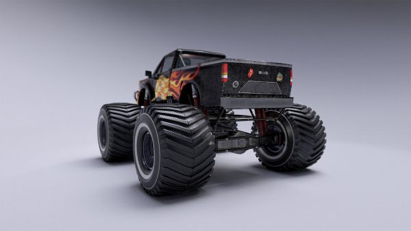 Monster Truck Full Rig Unity and Unreal Engine 4