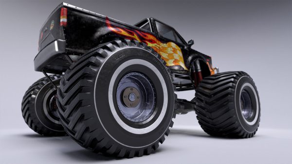 Monster Truck Full Rig Unity and Unreal Engine 4