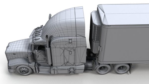 Peterbilt 377 refrigerated trailer