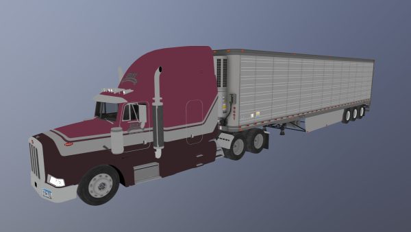 Peterbilt 377 refrigerated trailer