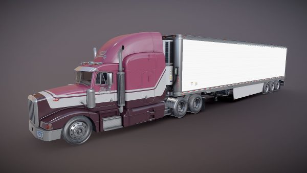 Peterbilt 377 refrigerated trailer