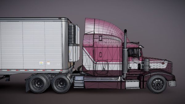 Peterbilt 377 refrigerated trailer