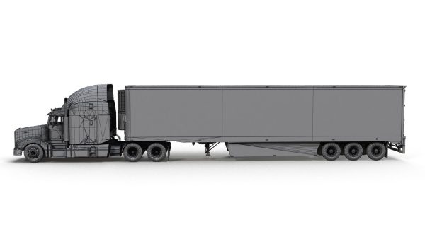Peterbilt 377 refrigerated trailer