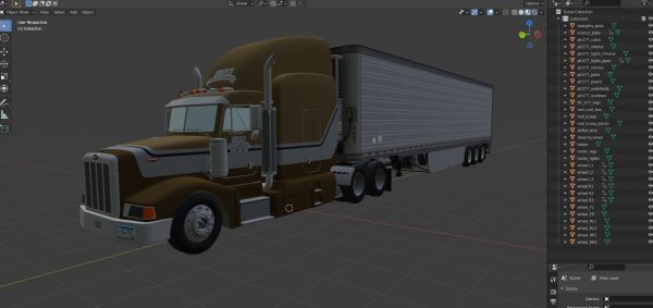 Peterbilt 377 refrigerated trailer
