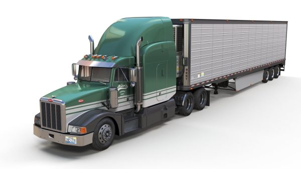 Peterbilt 377 refrigerated trailer