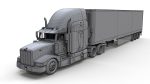 Peterbilt 377 refrigerated trailer