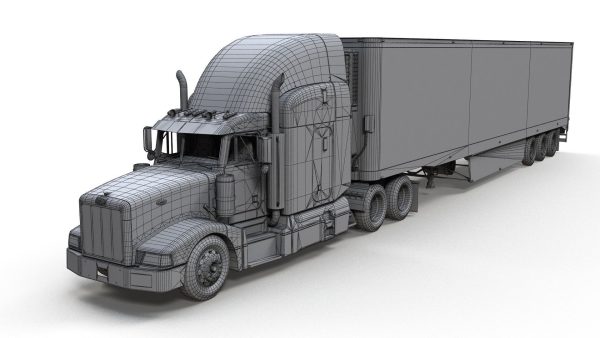 Peterbilt 377 refrigerated trailer