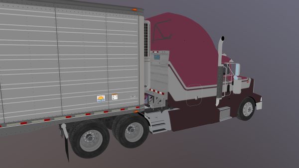 Peterbilt 377 refrigerated trailer