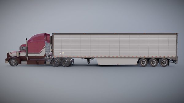 Peterbilt 377 refrigerated trailer