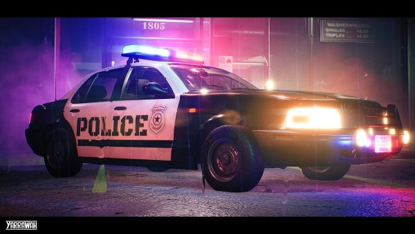 Police Car - Drivable UE4 UE5