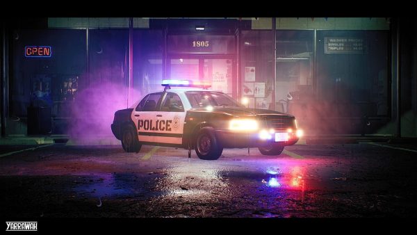 Police Car - Drivable UE4 UE5
