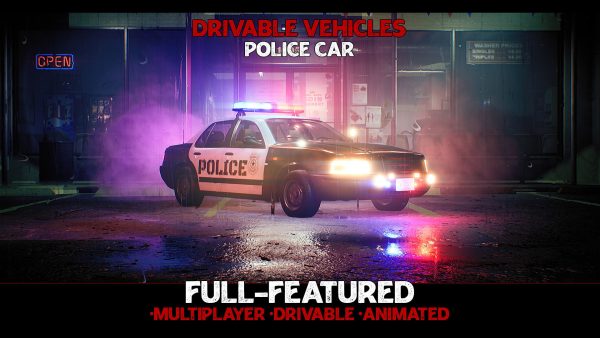 Police Car - Drivable UE4 UE5