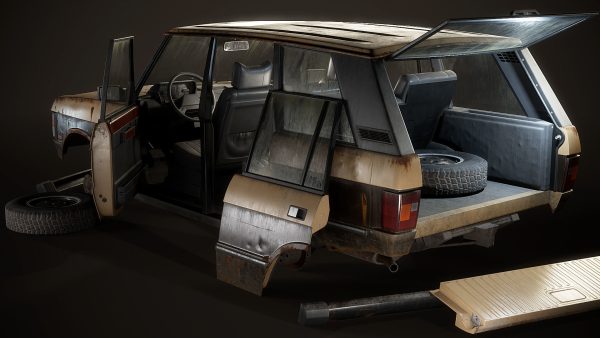 set of rangerover  car  with interior  in 9 color variants az9