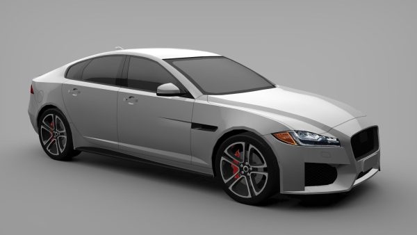 Sports Sedan Game-Ready Model Low-poly 3D model