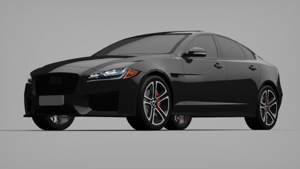 Sports Sedan Game-Ready Model Low-poly 3D model