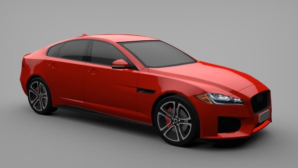 Sports Sedan Game-Ready Model Low-poly 3D model