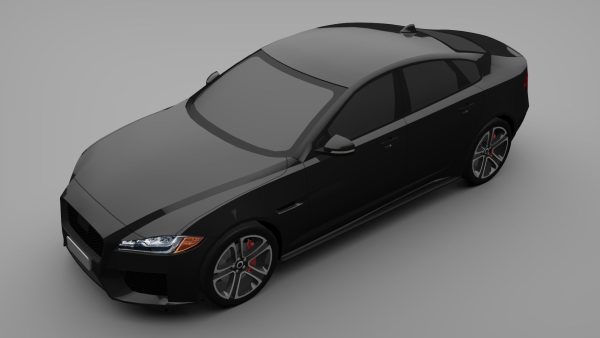 Sports Sedan Game-Ready Model Low-poly 3D model