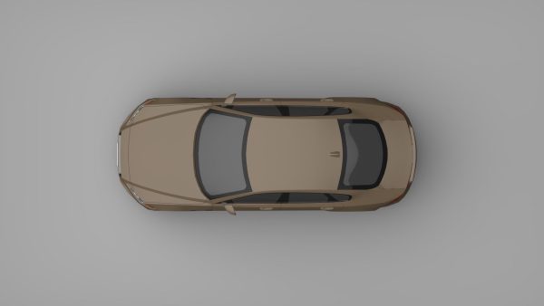 Sports Sedan Game-Ready Model Low-poly 3D model