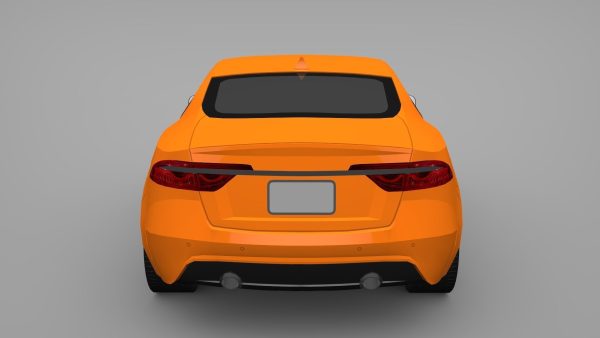 Sports Sedan Game-Ready Model Low-poly 3D model