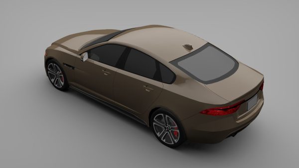 Sports Sedan Game-Ready Model Low-poly 3D model