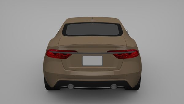 Sports Sedan Game-Ready Model Low-poly 3D model