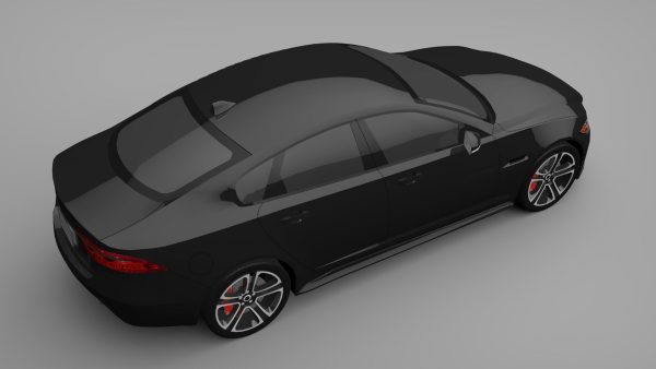 Sports Sedan Game-Ready Model Low-poly 3D model
