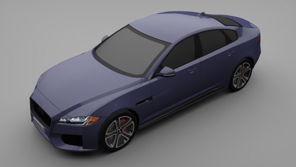 Sports Sedan Game-Ready Model Low-poly 3D model