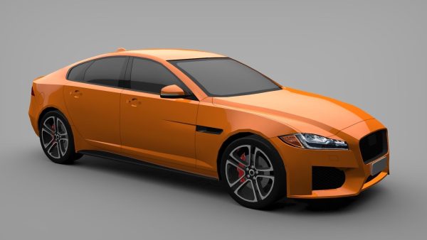 Sports Sedan Game-Ready Model Low-poly 3D model