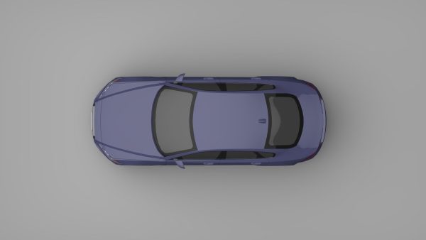 Sports Sedan Game-Ready Model Low-poly 3D model