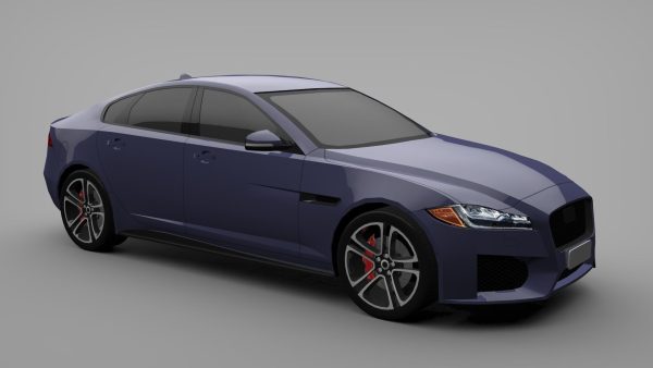 Sports Sedan Game-Ready Model Low-poly 3D model