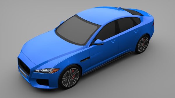 Sports Sedan Game-Ready Model Low-poly 3D model