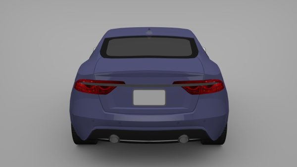 Sports Sedan Game-Ready Model Low-poly 3D model