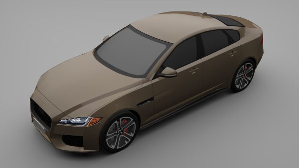 Sports Sedan Game-Ready Model Low-poly 3D model