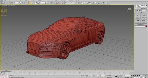 Sports Sedan Game-Ready Model Low-poly 3D model