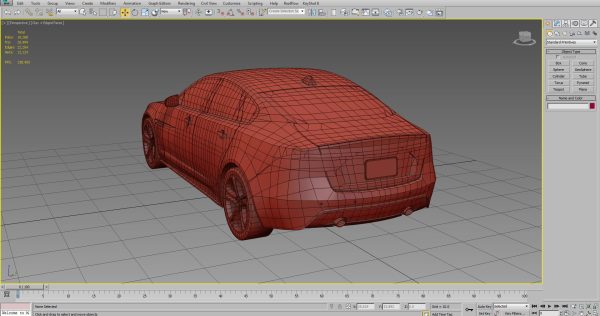 Sports Sedan Game-Ready Model Low-poly 3D model