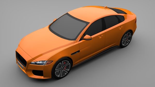 Sports Sedan Game-Ready Model Low-poly 3D model