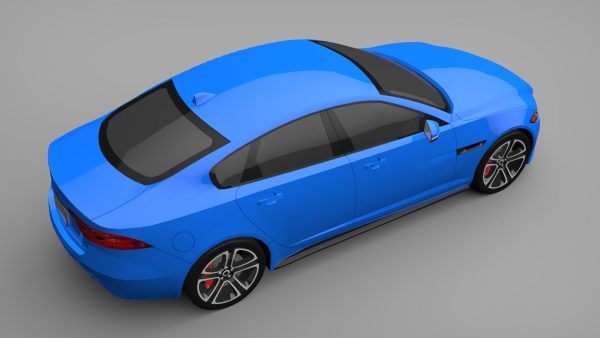 Sports Sedan Game-Ready Model Low-poly 3D model