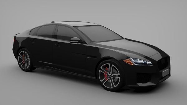 Sports Sedan Game-Ready Model Low-poly 3D model