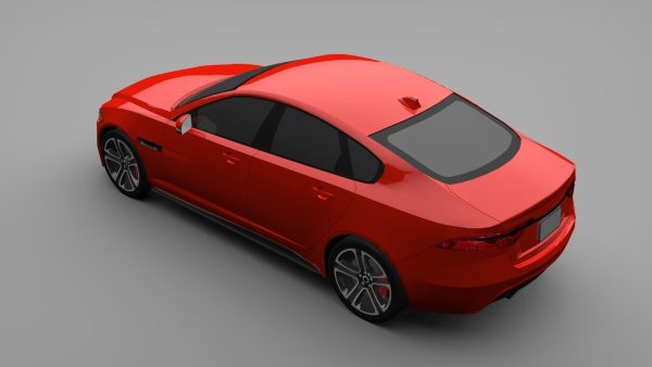 Sports Sedan Game-Ready Model Low-poly 3D model