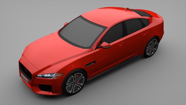 Sports Sedan Game-Ready Model Low-poly 3D model