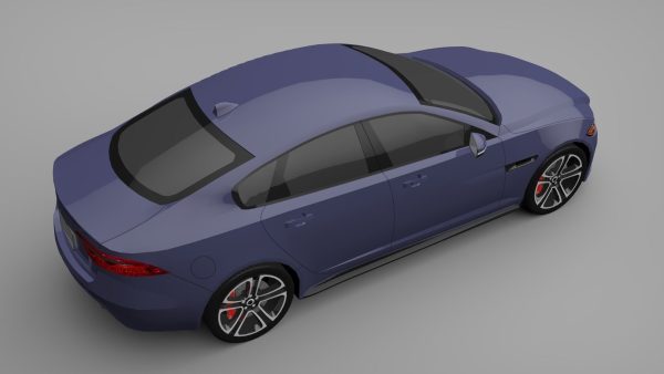 Sports Sedan Game-Ready Model Low-poly 3D model