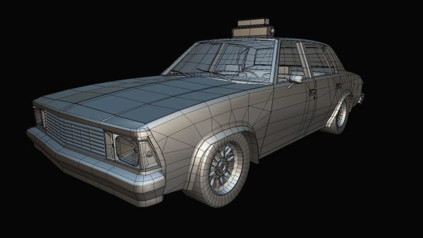 Taxi Chevrolet malibu1981 lowpoly