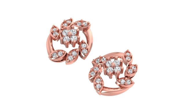 Women Stud Earrings 3dm STL OBJ FBX Renders Details