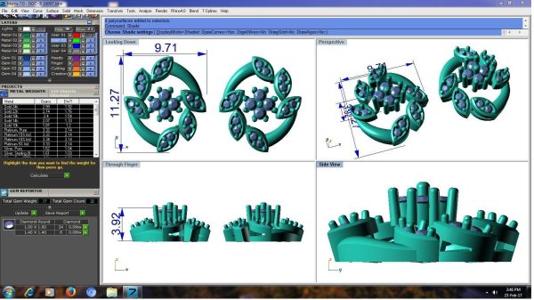 Women Stud Earrings 3dm STL OBJ FBX Renders Details